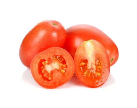 Tomatoes isolated on white background. Stock Photos