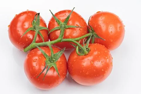 Tomatoes isolated on a white background Stock Photos
