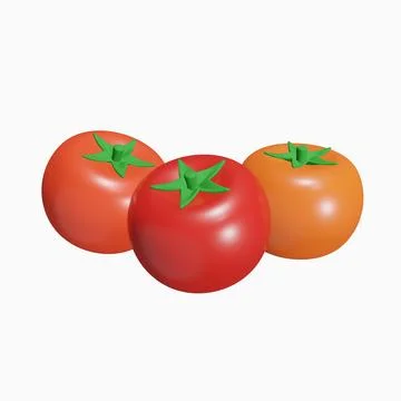 Tomatoes isolated on white background. Vegetables Stock Illustration