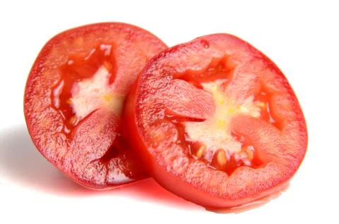 Tomatoes isolated on white Stock Photos