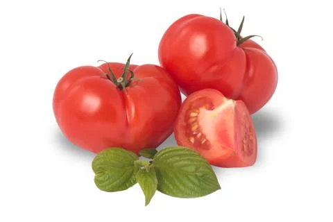 Tomatoes isolated on white Stock Photos
