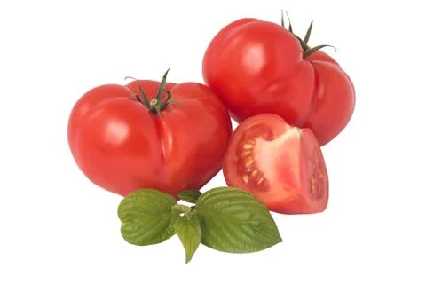 Tomatoes isolated on white Stock Photos
