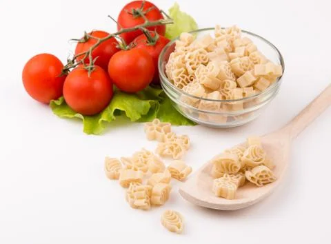 Tomatoes, leaf and paste isolated on a white Stock Photos