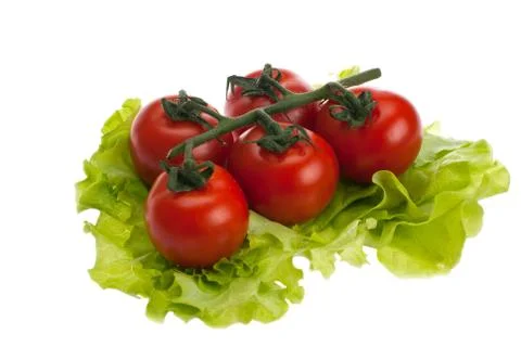 Tomatoes, lettuce Stock Photos