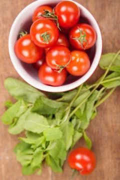 Tomatoes with mint Stock Photos