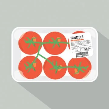Tomatoes Pack Vector Illustration Stock Illustration