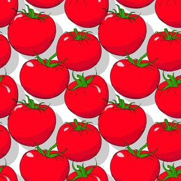 Tomatoes repeating pattern Stock Illustration