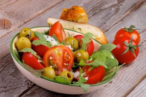Tomatoes Salad Stock Photos