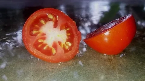 Tomatoes slices footage Stock Footage 182855256