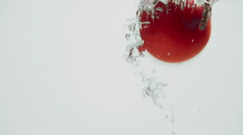 Tomatoes Splashing into Water Stock Footage 51455499
