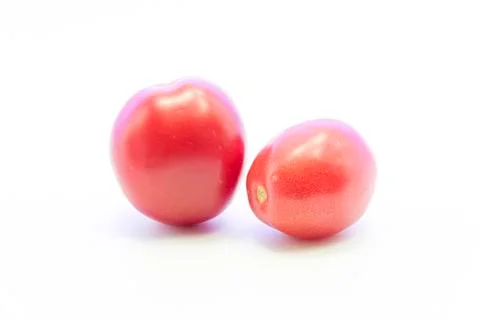 Tomatoes two sized top and side view Stock Photos