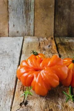Tomatoes unusual shape Stock Photos