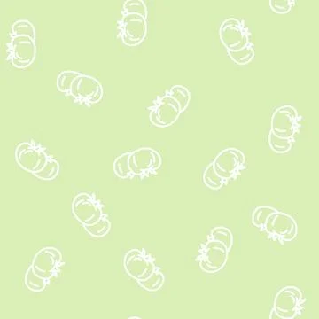 Tomatoes of various colors line vector seamless pattern Stock Illustration