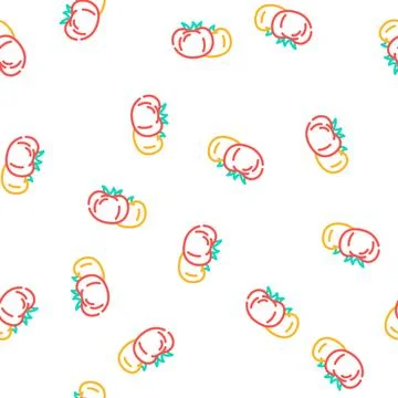 Tomatoes of various colors vector seamless pattern Stockillustratie