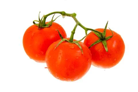 Tomatoes on vine Stock Photos