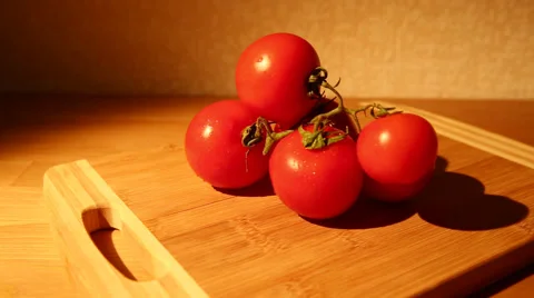 Tomatoes with water drops Stock Footage 50729950