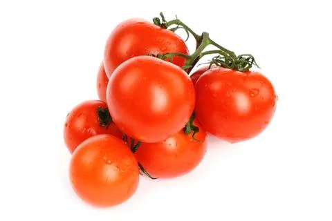 Tomatoes with water drops Stock Photos