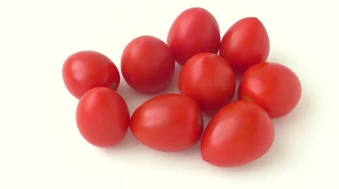 Tomatoes on white background Video stock 49714570