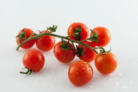 Tomatoes on white background Foto stock