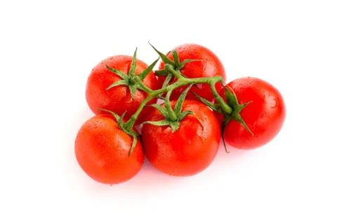 Tomatoes on white background Stock Photos