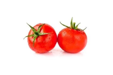 Tomatoes on white background Stock Photos