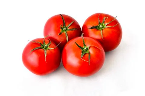 Tomatoes on white background Stock Photos