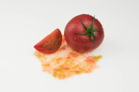 Tomatoes on a white background Foto stock