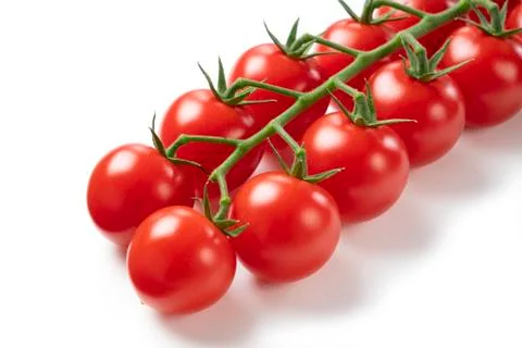 Tomatoes on a white background Stock Photos