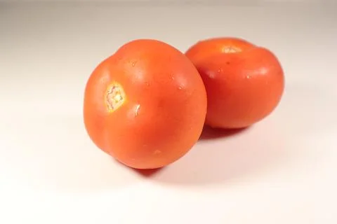Tomatoes on a White Background Stock Photos