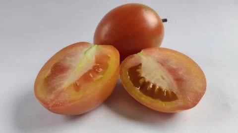 Tomatoes on White Stock Footage 297198353