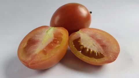 Tomatoes on White Stock Footage 297198389