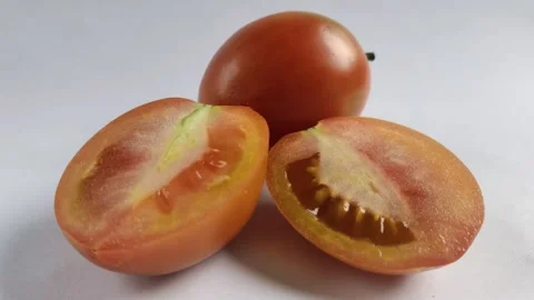 Tomatoes on White Stock Footage 297198390