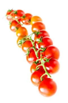 Tomatoes on white Stock Photos
