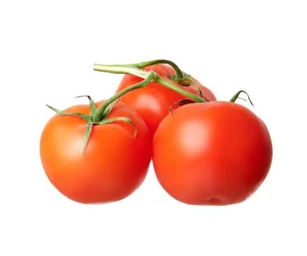 Tomatoes on white Stock Photos