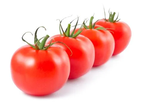Tomatoes on white Stock Photos
