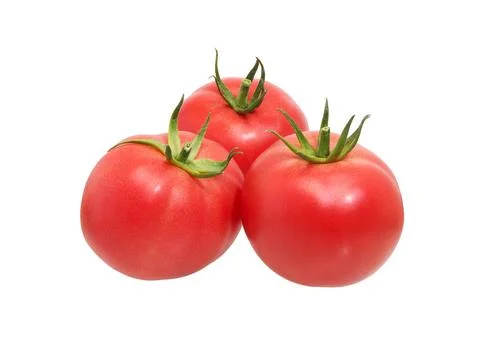 Tomatoes whole isolated Stock Photos