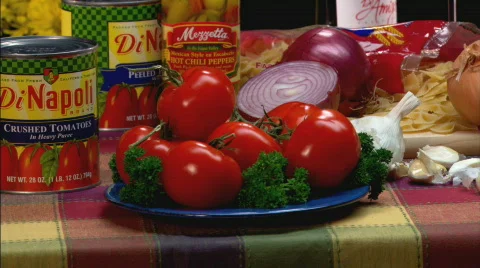 TomatoesCU zoom Stock Footage 420129