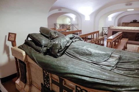 Tomb of Benedict XV inside the St. Peter's Basilica in the Vatican. Stock Photos