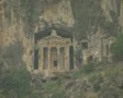 Tomb in cliff face SD Footage