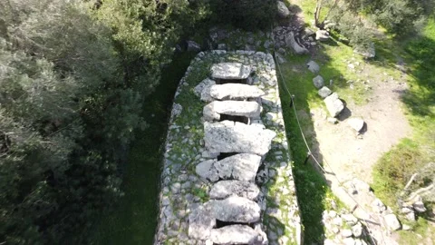 The Tomb of Giants of Coddu Ecchiu, arzachena, sardinia Stock-Footage 151360711