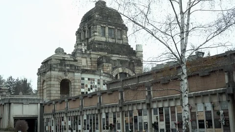 Tomb in graveyard Stock Footage 100383748