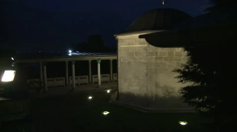 Tomb of Gulbaba (Ottoman Turkish) in Budapest Stock Footage 46009877