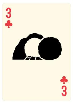 The tomb of Jesus Christ opened three days, playing card for wall art decor Stock Illustration
