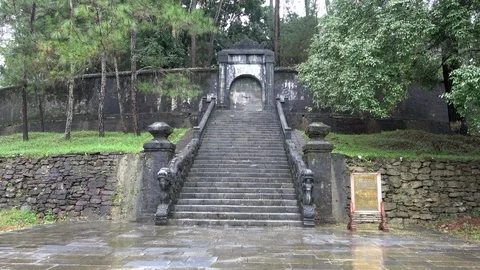 Tomb of Minh Mang, final resting place of Minh Mang Stock Footage