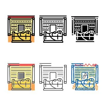 Tomb pack pharaoh color icon vector Stock Illustration