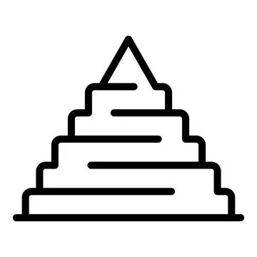 Tomb pyramid icon outline vector. Ancient egypt Stock Illustration