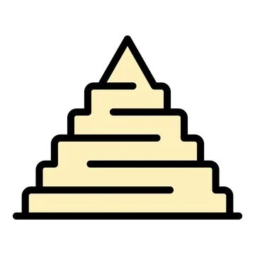 Tomb pyramid icon vector flat 스톡 일러스트