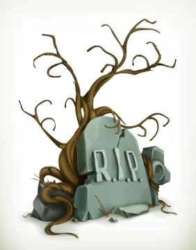 Tomb, rest in peace vector icon Stock Illustration