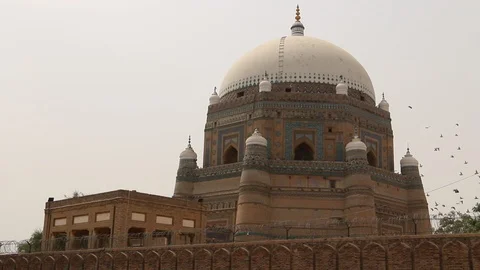 Tomb of Shah Rukn-e-Alam in Multan Stock Footage 86624622