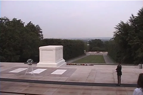 Tomb of the Unknown Soldier WS-4x3 Stock Footage 1069598